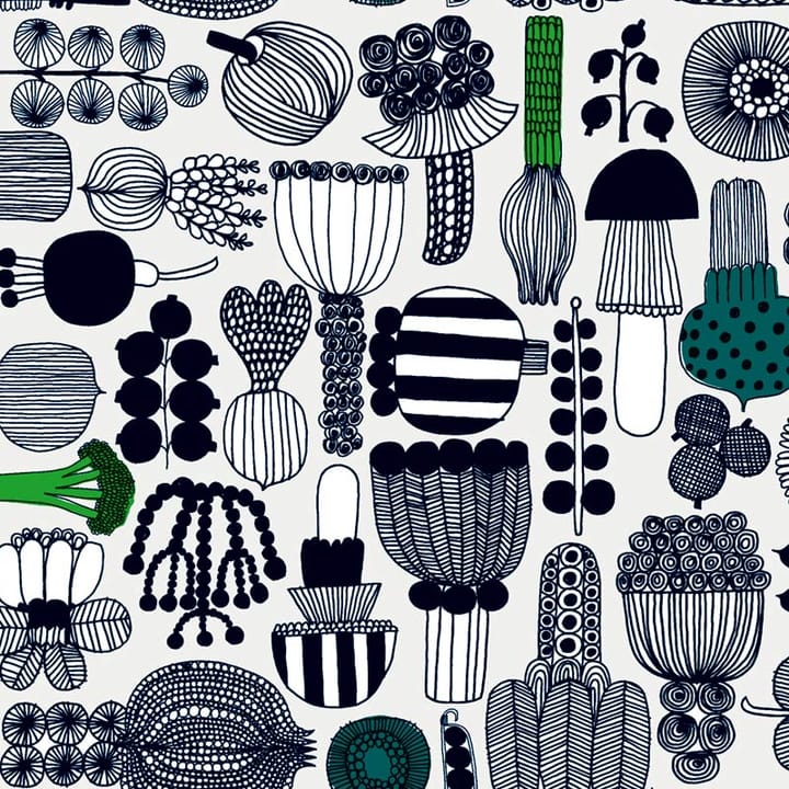 Puutarhurin Parhaat Wachstuch, Schwarz/grün Marimekko