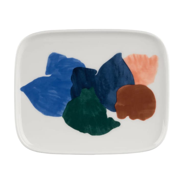 Pyykkipäivä Teller 12 x 15 cm, Weiß-Blau-Grün Marimekko