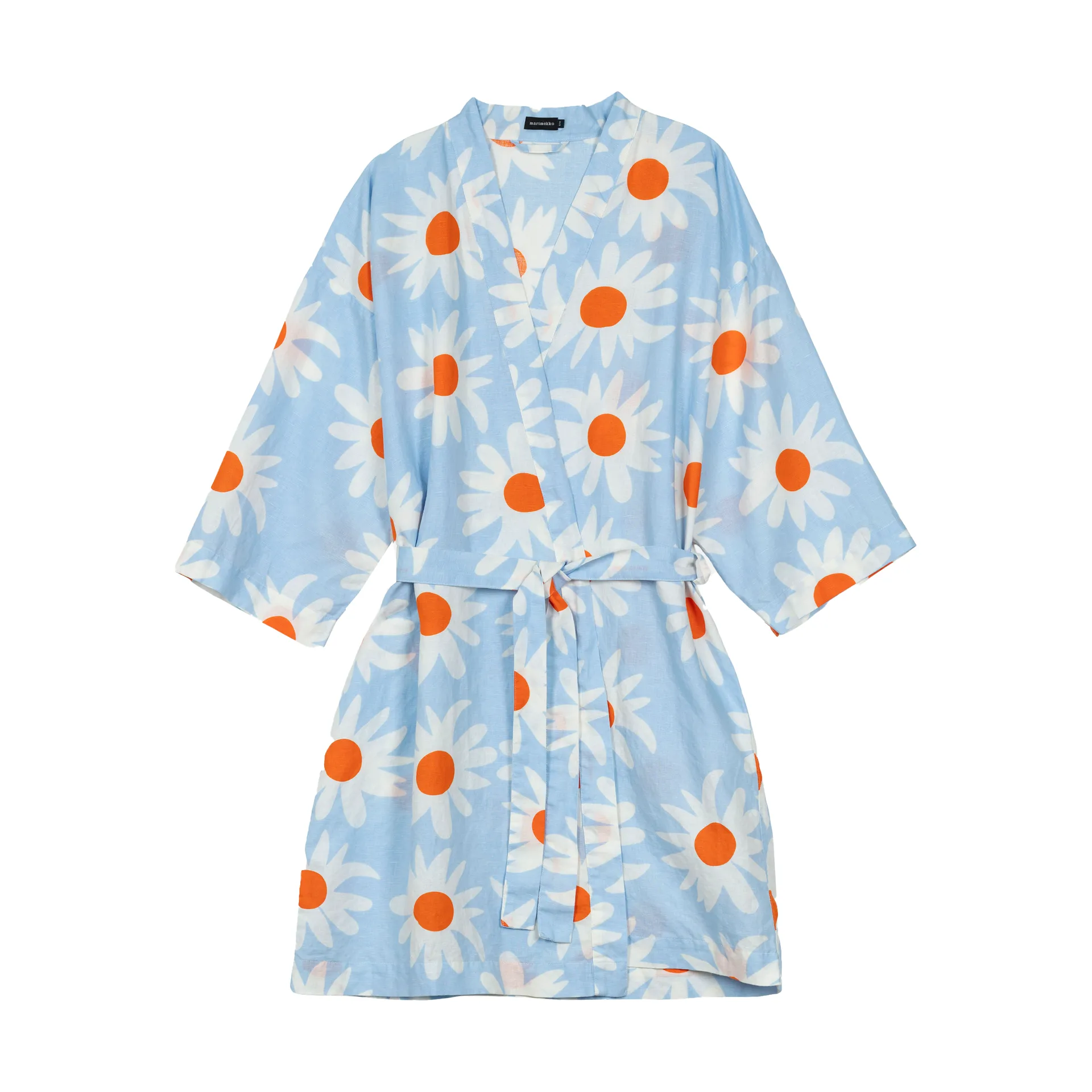 Rakastaa ei rakasta Bademantel, Orange-Off-white-light blue Marimekko