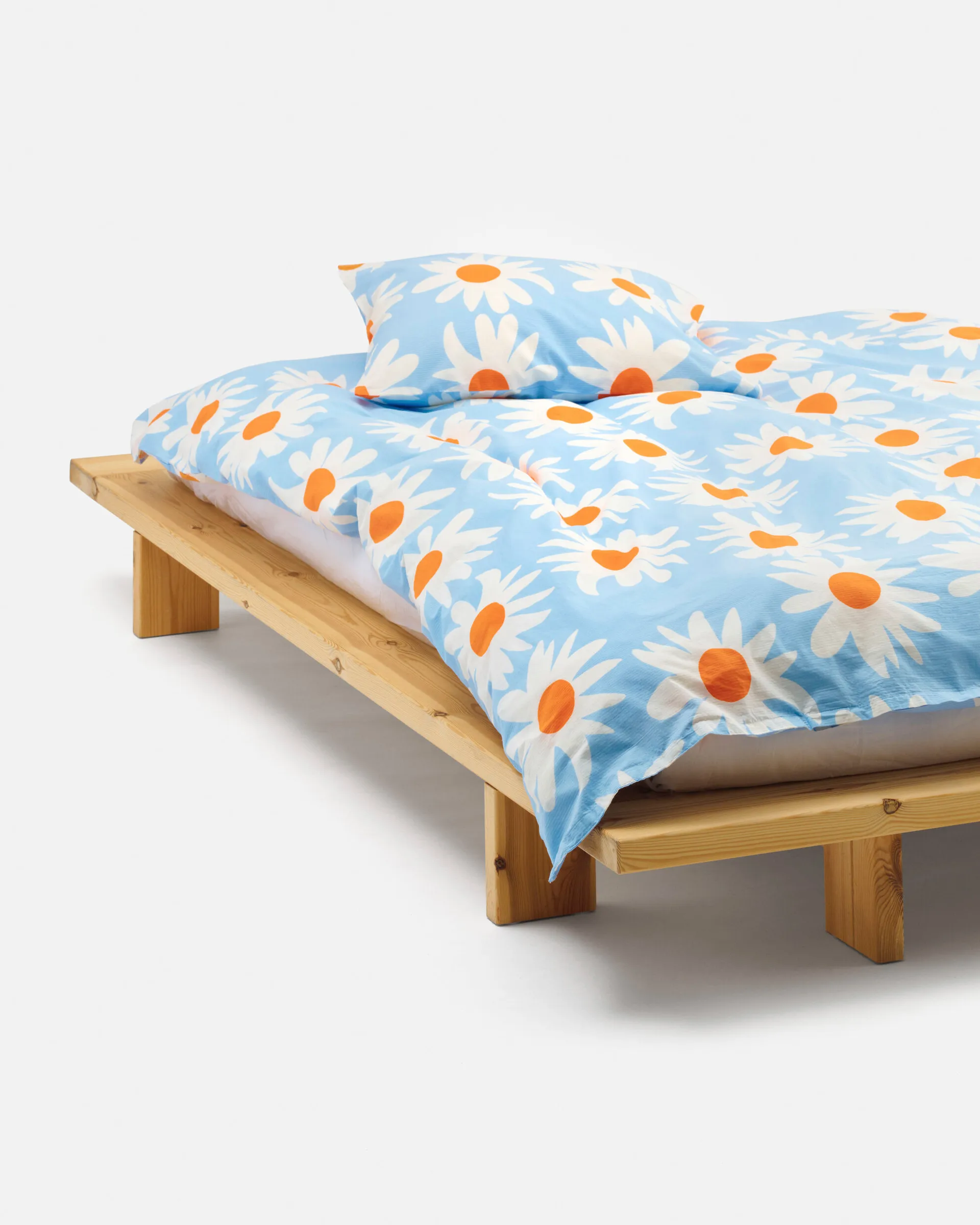 Rakastaa ei rakasta Bettbezug 240x220 cm, Orange-Off-white-light blue Marimekko