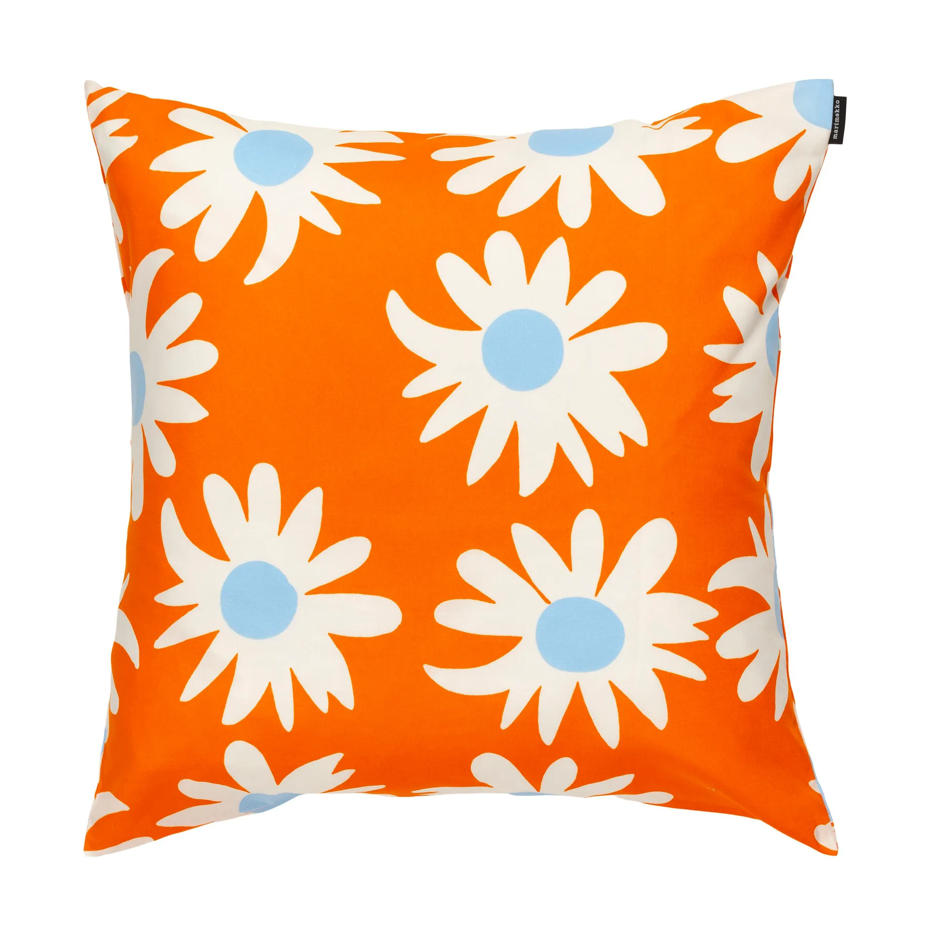 Rakastaa ei rakasta Kissenbezug 50x50 cm, Orange-Off-white-light blue Marimekko