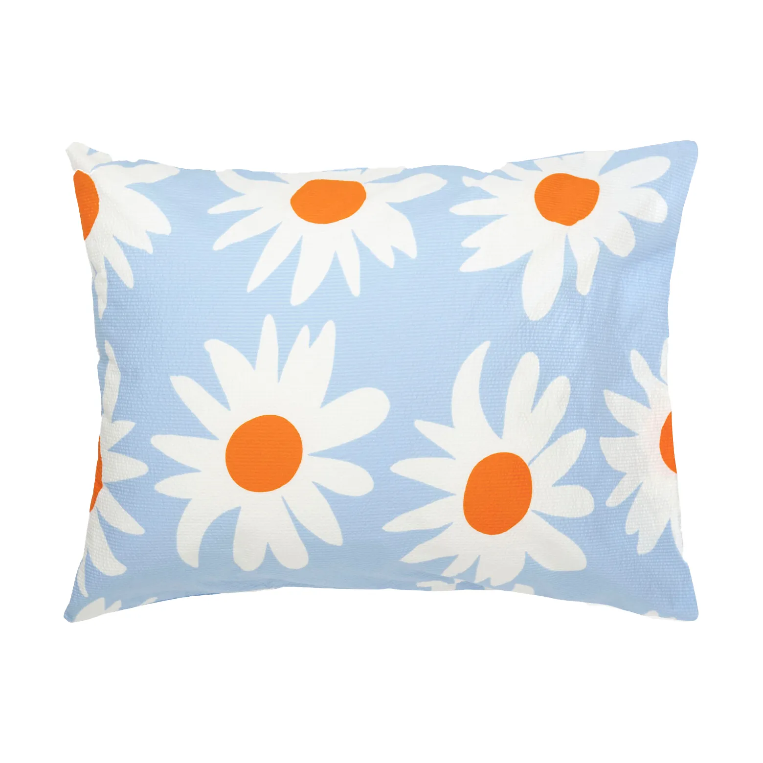 Rakastaa ei rakasta Kissenbezug 50x60 cm, Orange-Off-white-light blue Marimekko