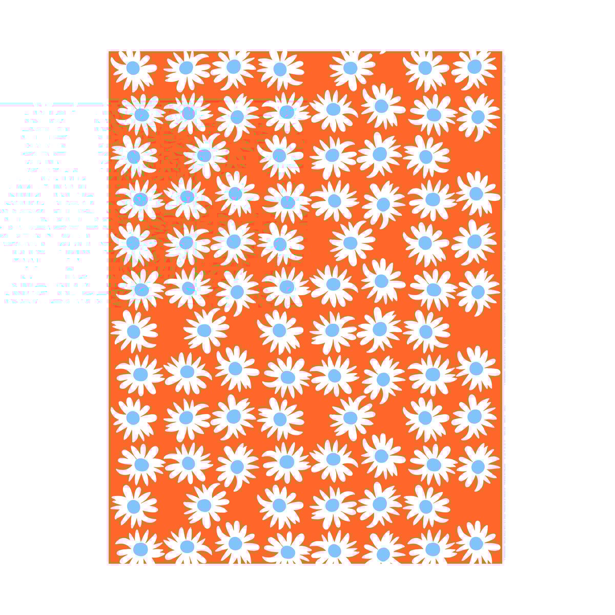 Marimekko Rakastaa ei rakasta Wachstuch Orange-Off-white-light blue