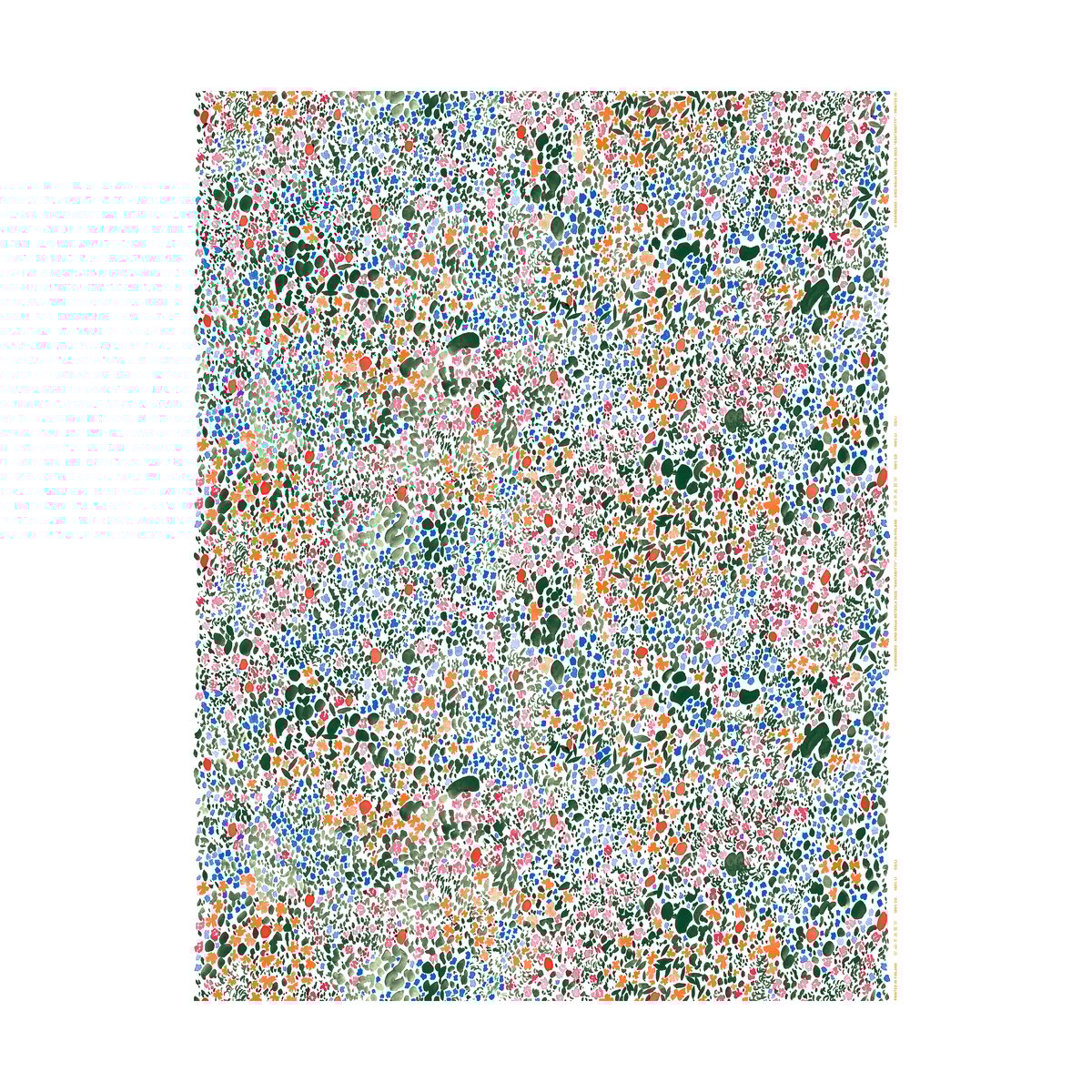 Marimekko Rantaniitty Baumwollstoff White-multi