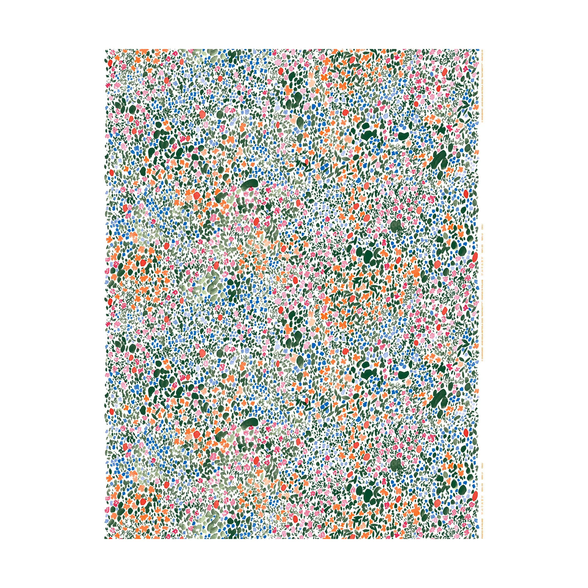 Rantaniitty Wachstuch, White-multi Marimekko