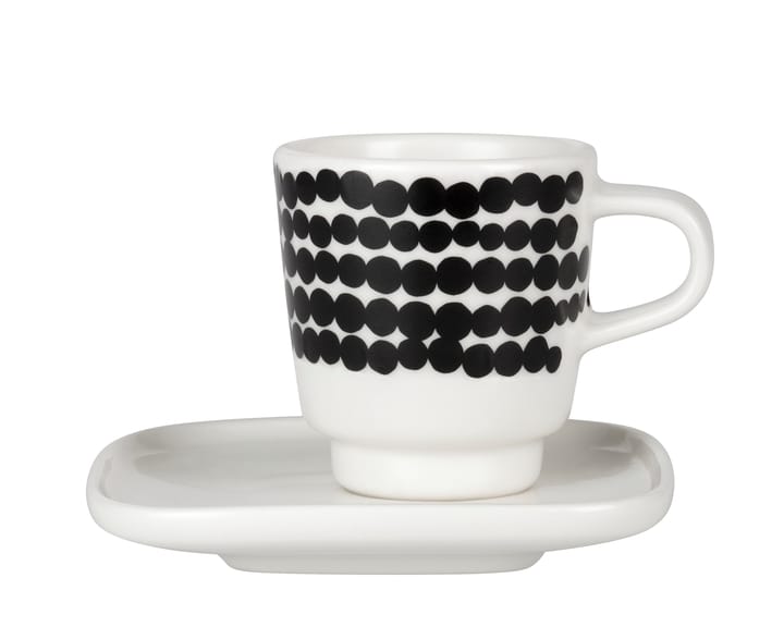 Räsymatto Espressotasse - schwarz-weiß - Marimekko