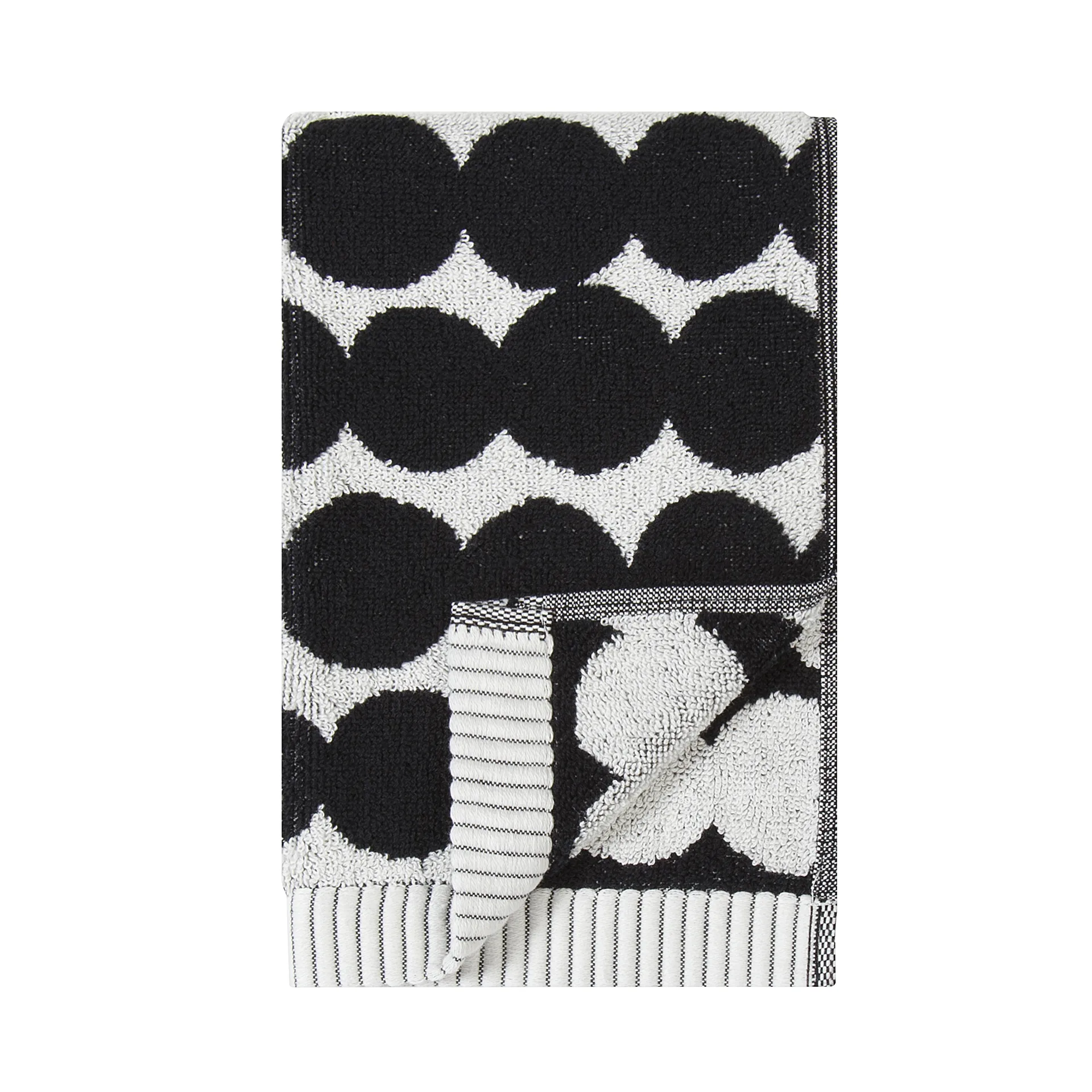 Räsymatto Handtuch schwarz, Gästehandtuch 30 x 50cm Marimekko