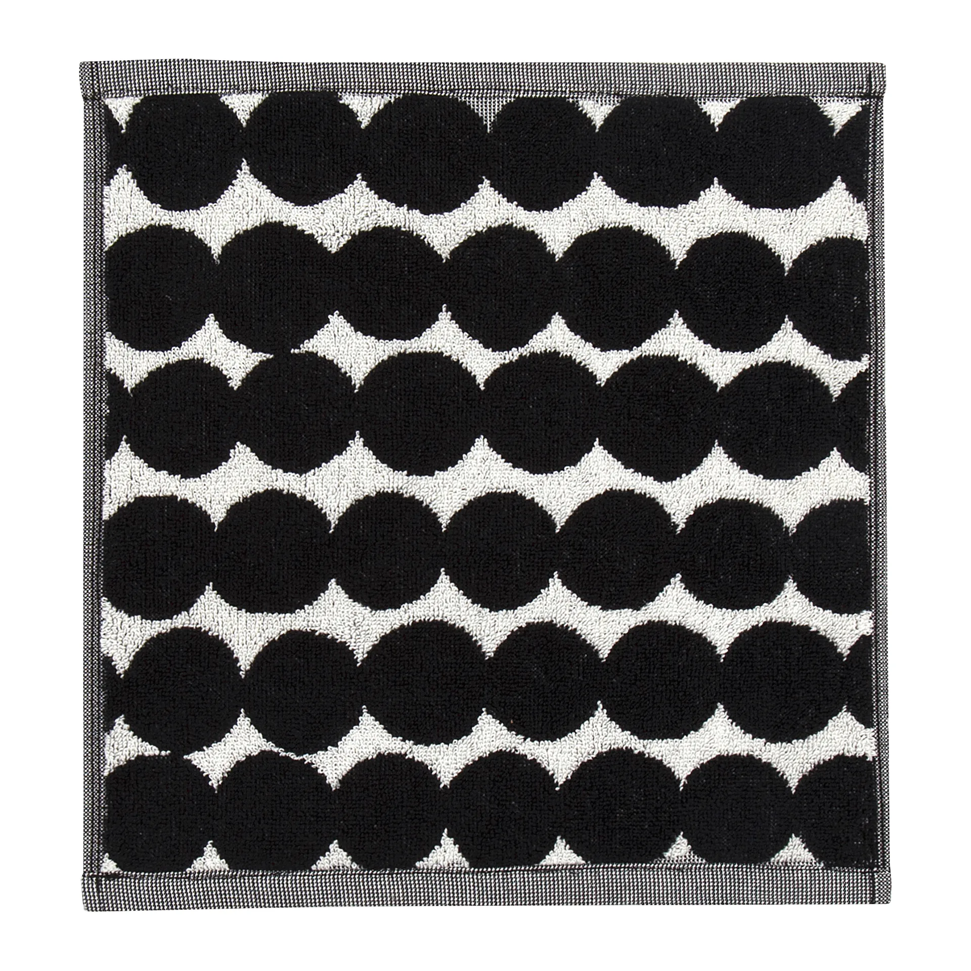 Räsymatto Handtuch schwarz, Mini Handtuch 30 x 30cm Marimekko