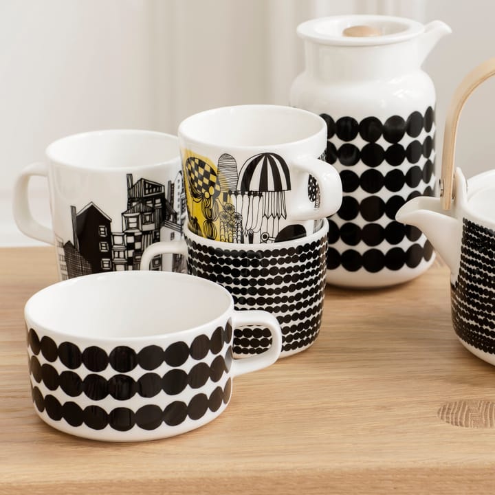 Räsymatto Kaffeetasse 20 cl - Schwarz-weiß - Marimekko