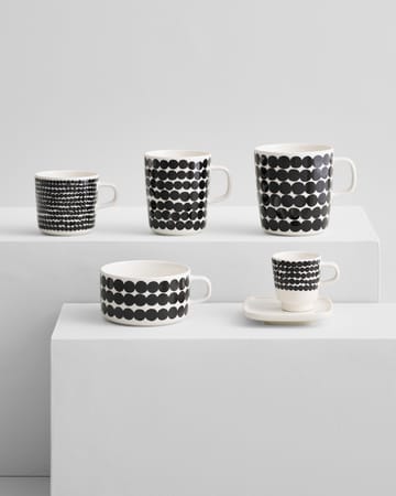 Räsymatto Kaffeetasse 20 cl - Schwarz-weiß - Marimekko