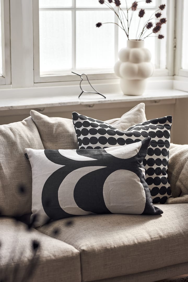 Räsymatto Kissenbezug 50x50cm, Weiß-schwarz Marimekko