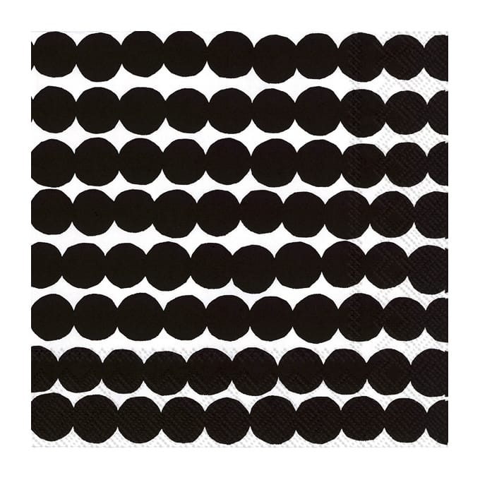 Räsymatto Serviette 33 x 33cm 20er Pack - Schwarz - Marimekko