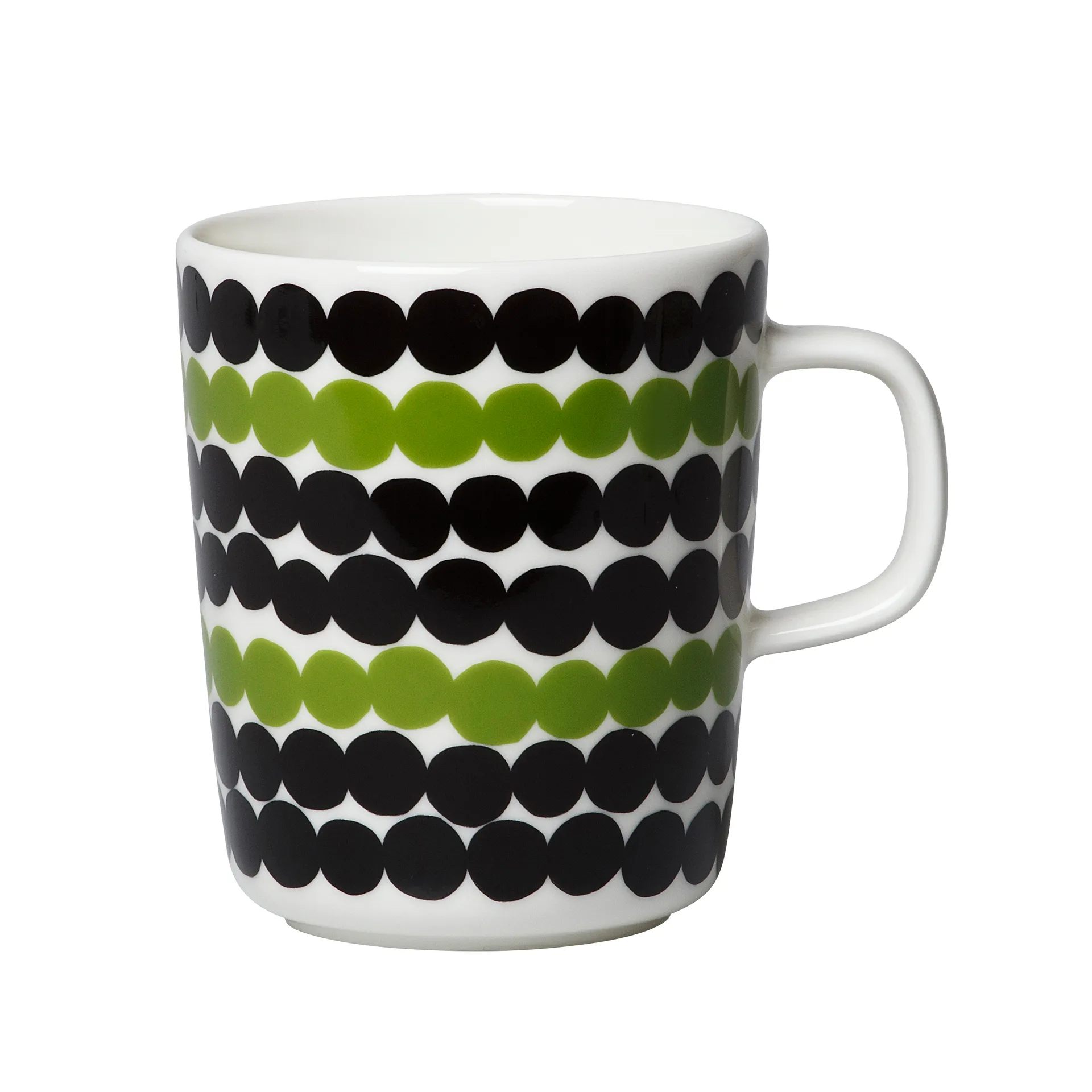 Räsymatto Tasse 25 cl, Schwarz-grün-weiß Marimekko