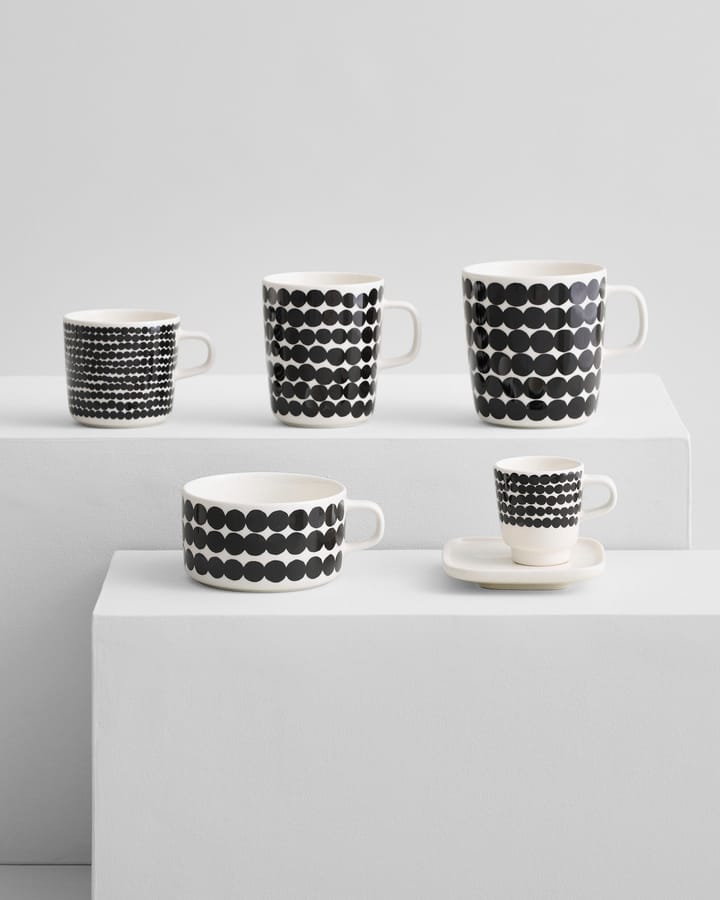 Räsymatto Tasse 4 dl - Schwarz-weiß - Marimekko