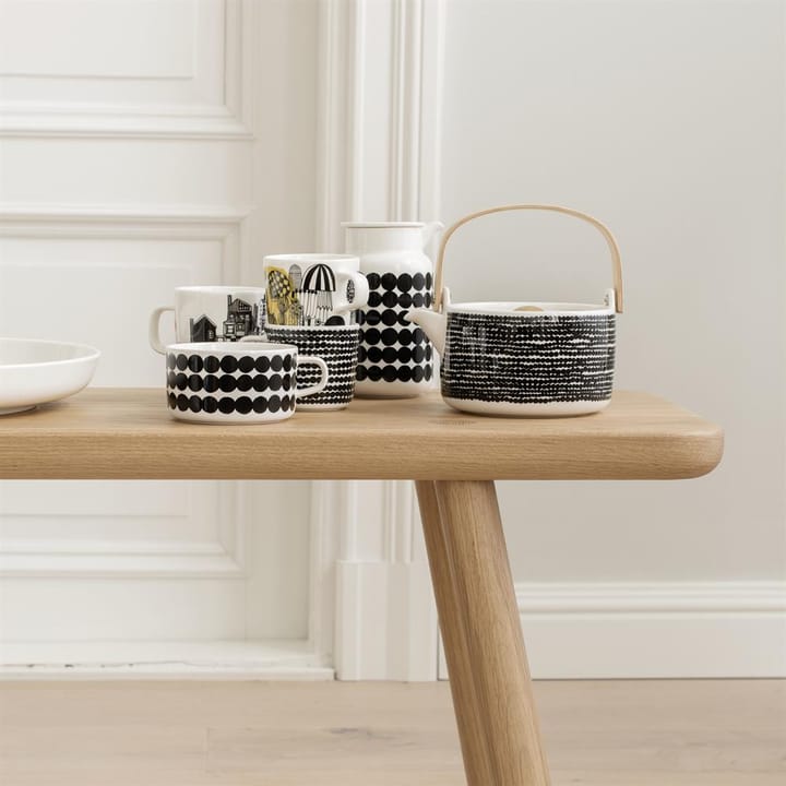 Räsymatto Teekanne - Schwarz-weiß - Marimekko