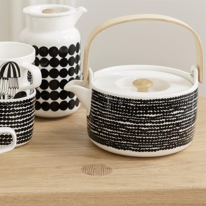 Räsymatto Teekanne - Schwarz-weiß - Marimekko