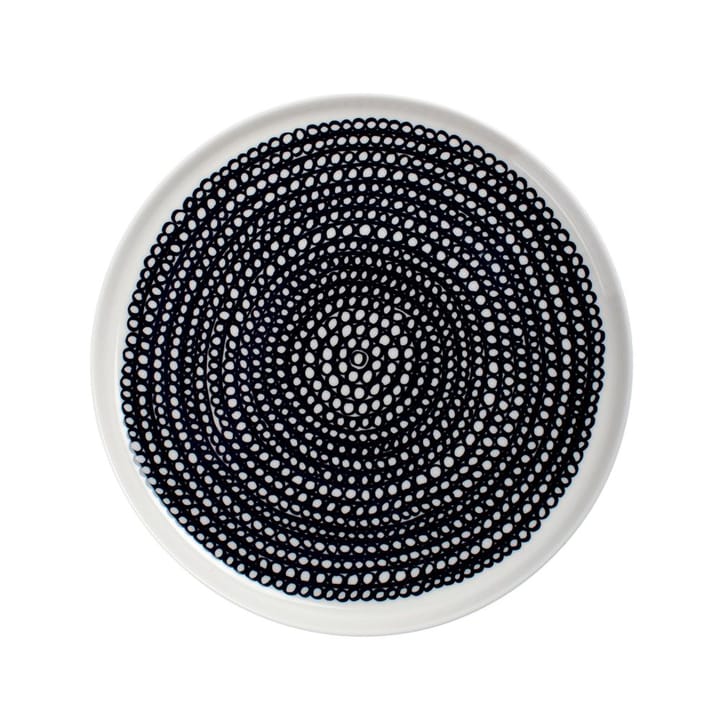 Räsymatto Teller Ø 20cm - schwarz-weiß (kleine Punkte) - Marimekko