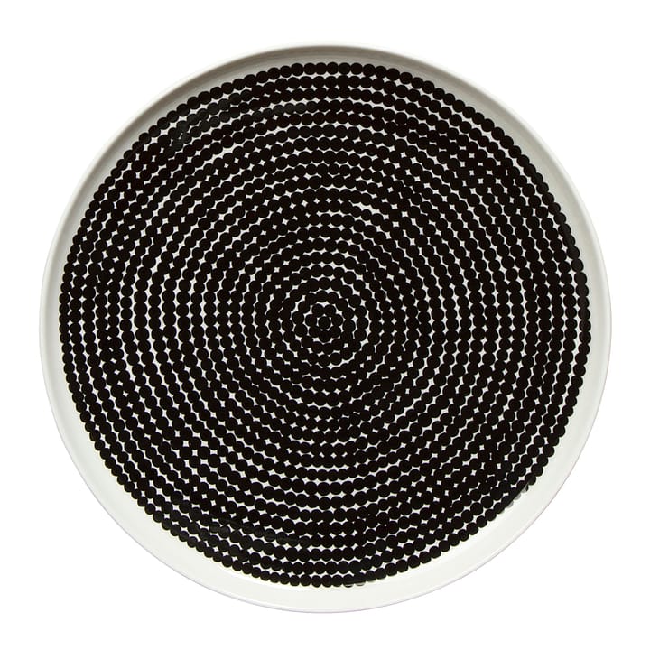 Räsymatto Teller Ø 25cm - schwarz-weiß - Marimekko