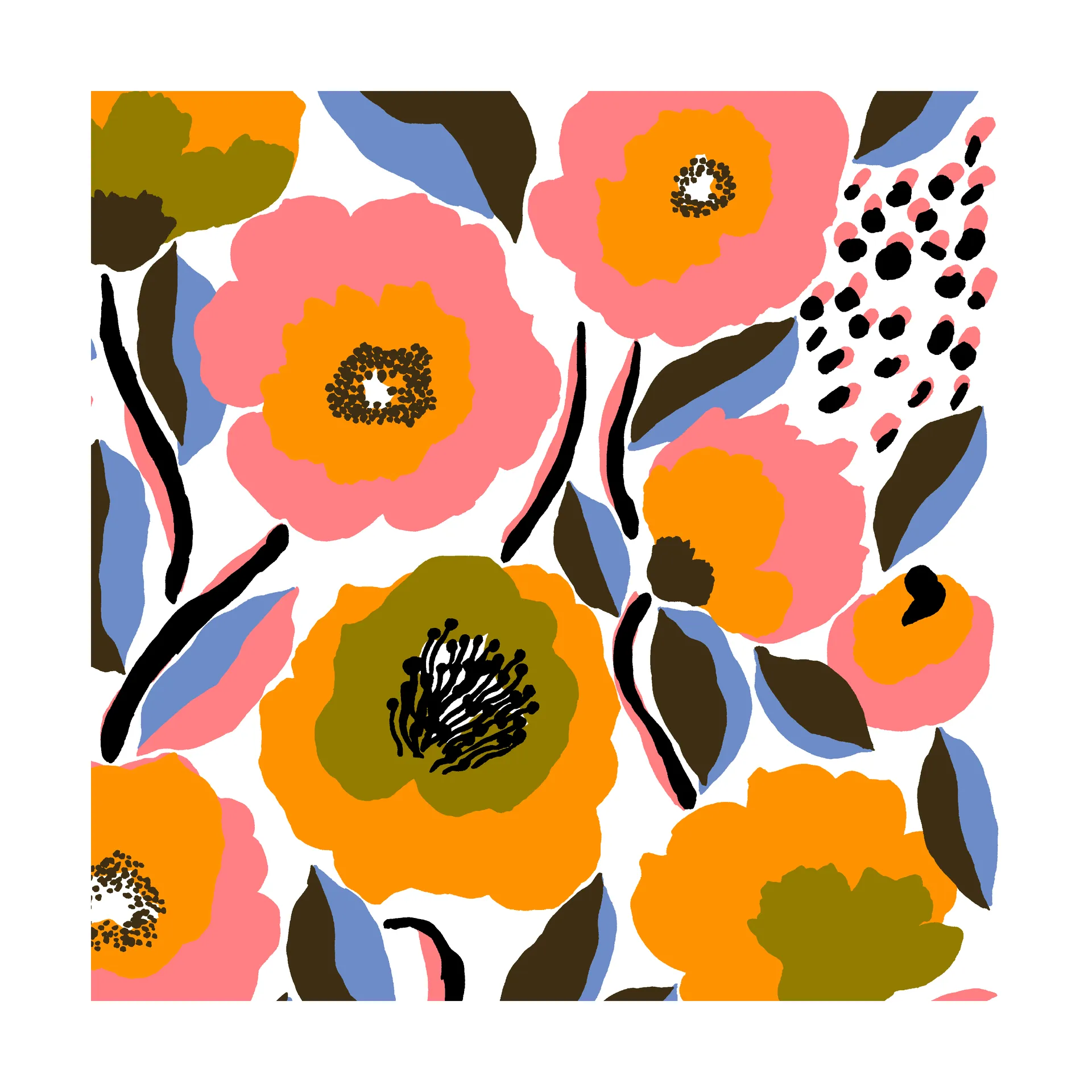 Rosarium Serviette 33 x 33cm 20er Pack, White Marimekko