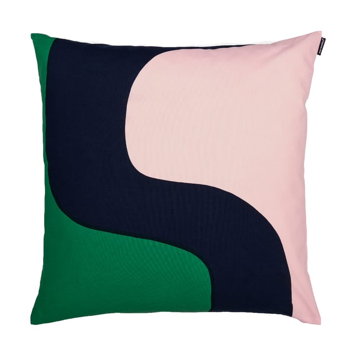 Seireeni Kissenbezug 50x50cm - Green-peach-dark blue - Marimekko
