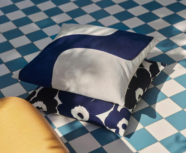 Seireeni Kissenbezug 50x50cm - Linen-dark blue - Marimekko