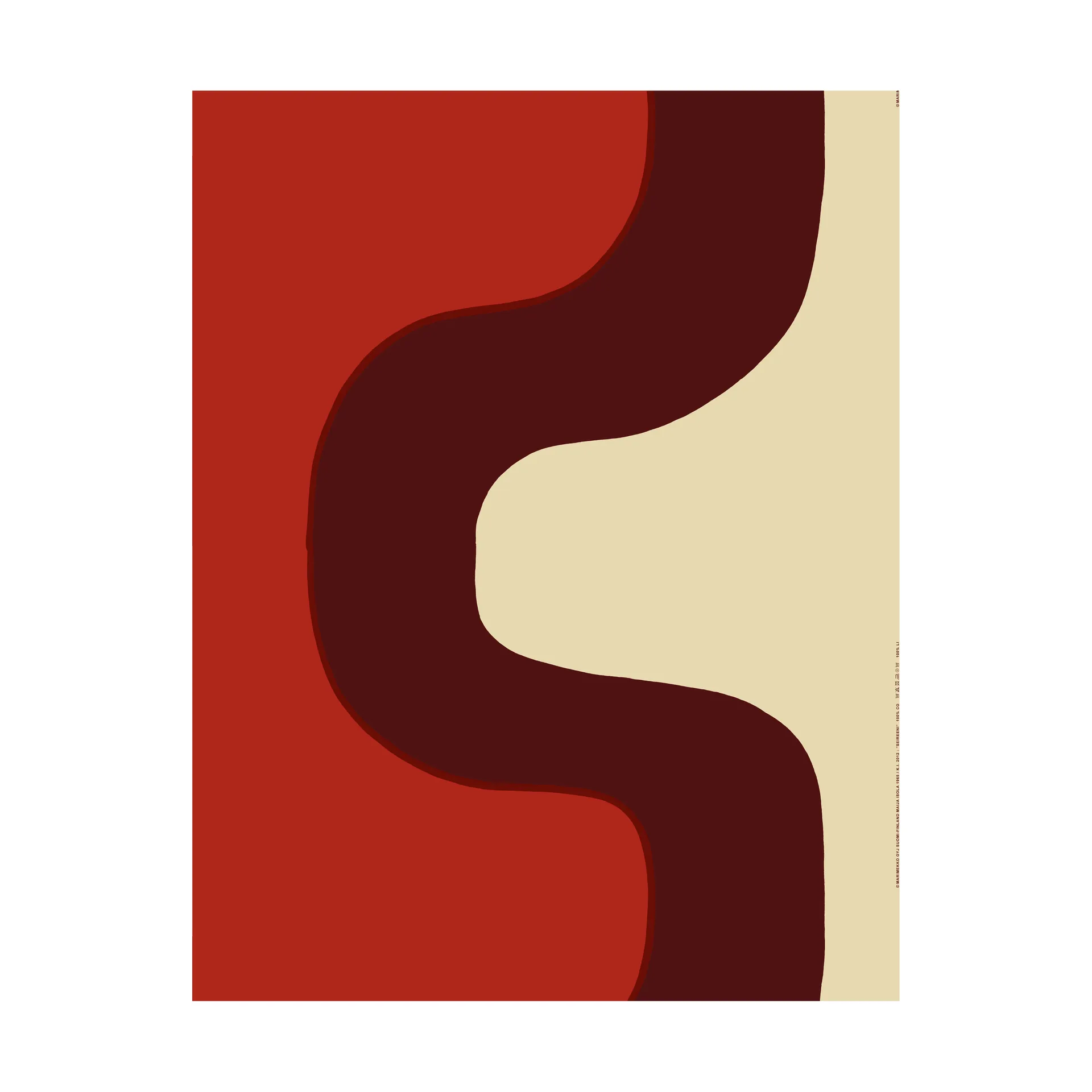 Seireeni Stoff Baumwolle-Seide, Cotton-burgundy-red Marimekko