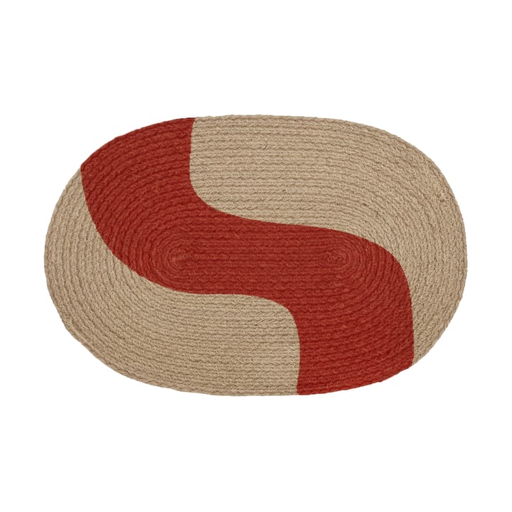 Seireeni Tablett 31x45 cm - Jute-red - Marimekko