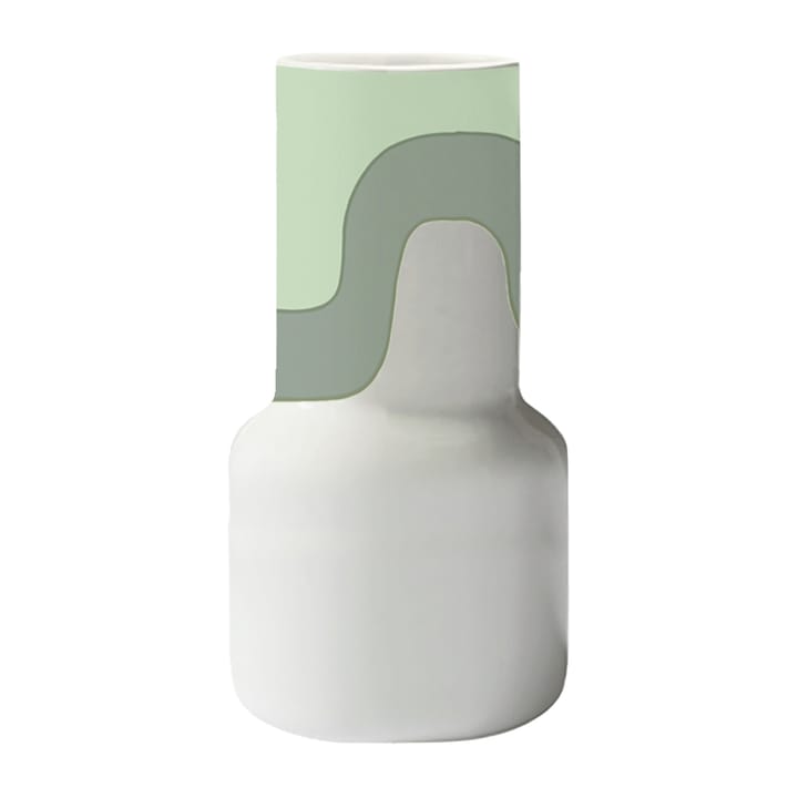 Seireeni Vase 25 cm - Weiß-Mint-Moosgrün - Marimekko