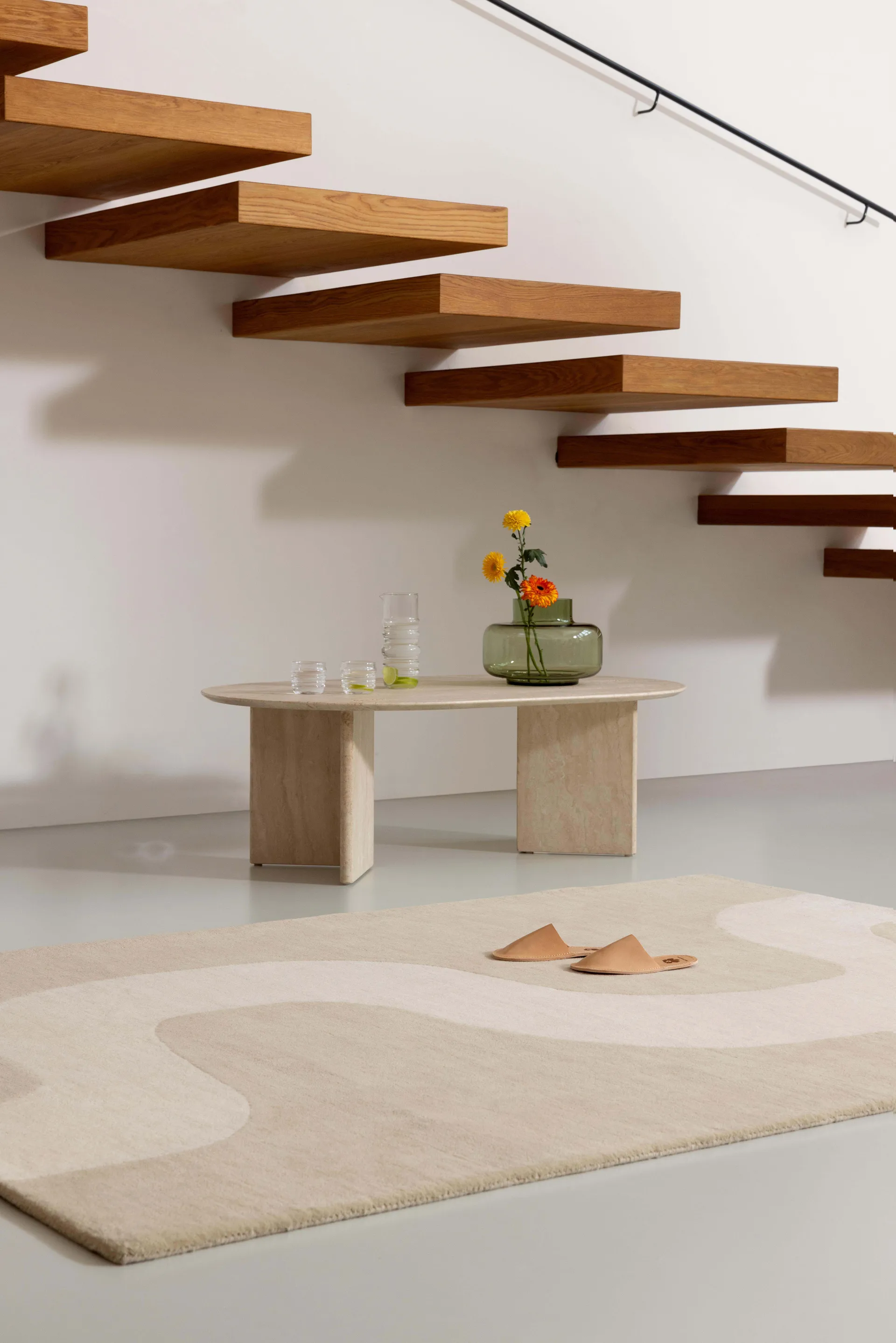 Seirene Wollteppich, Warm Beige, 140x200 cm Marimekko