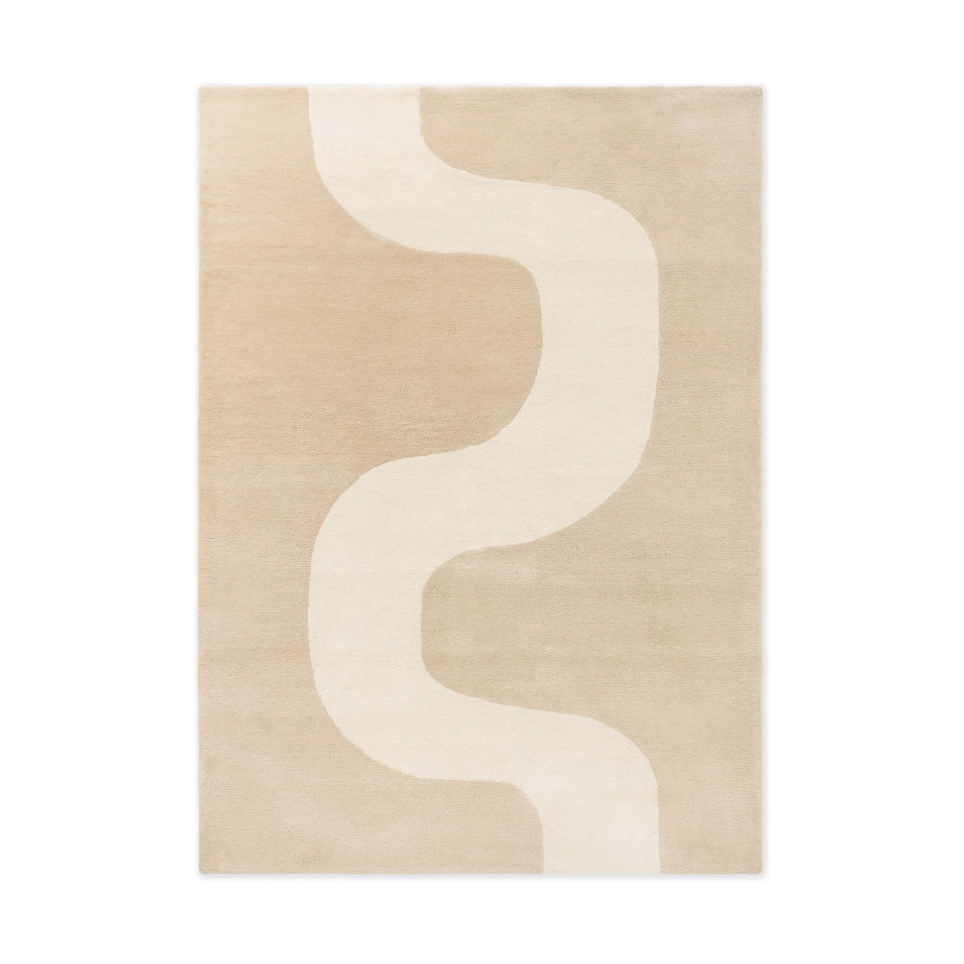 Seirene Wollteppich, Warm Beige, 170x240 cm Marimekko