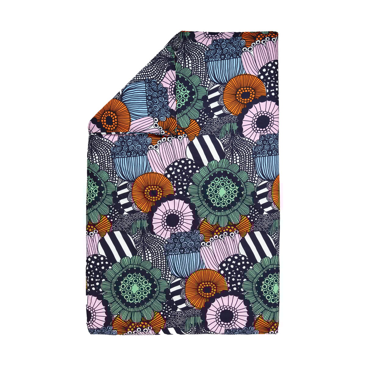 Marimekko Siirtolapuutarha Bettbezug 240x220 cm White-dark blue-orange