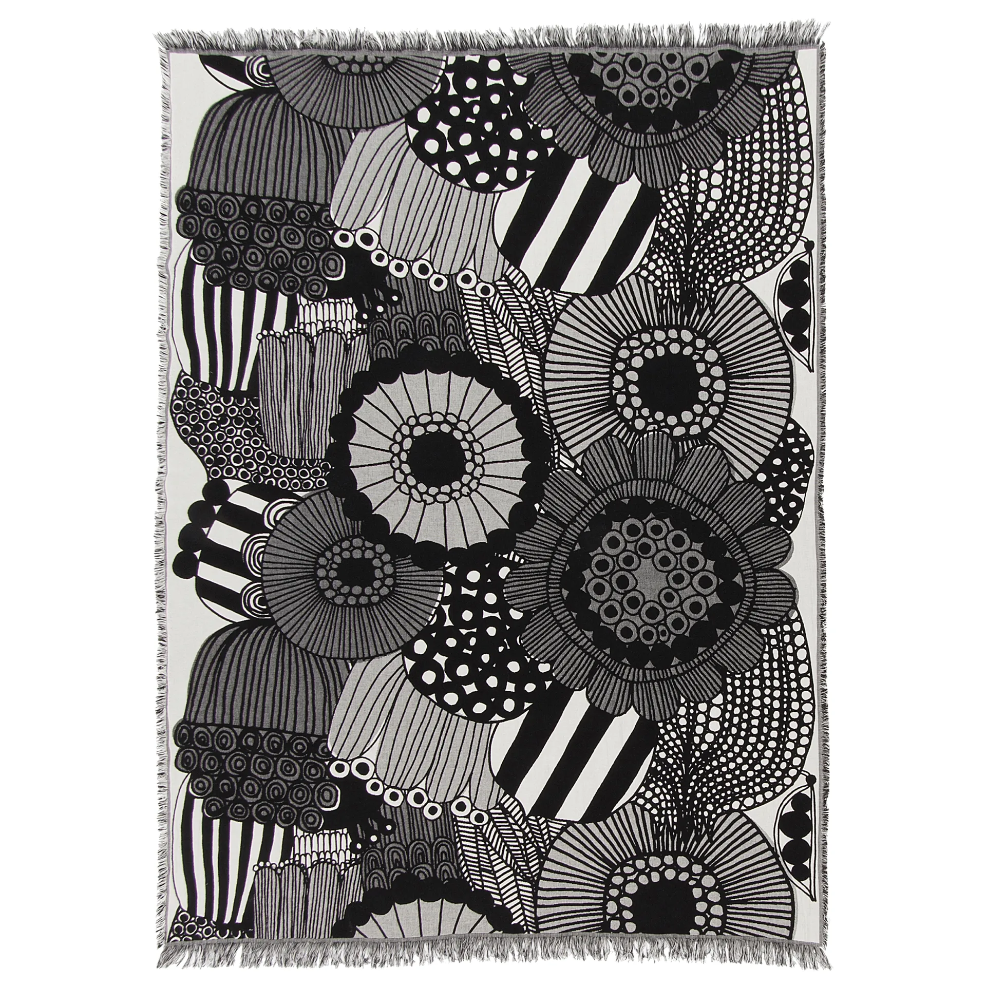 Siirtolapuutarha Decke 130x180 cm, Off white-schwarz Marimekko