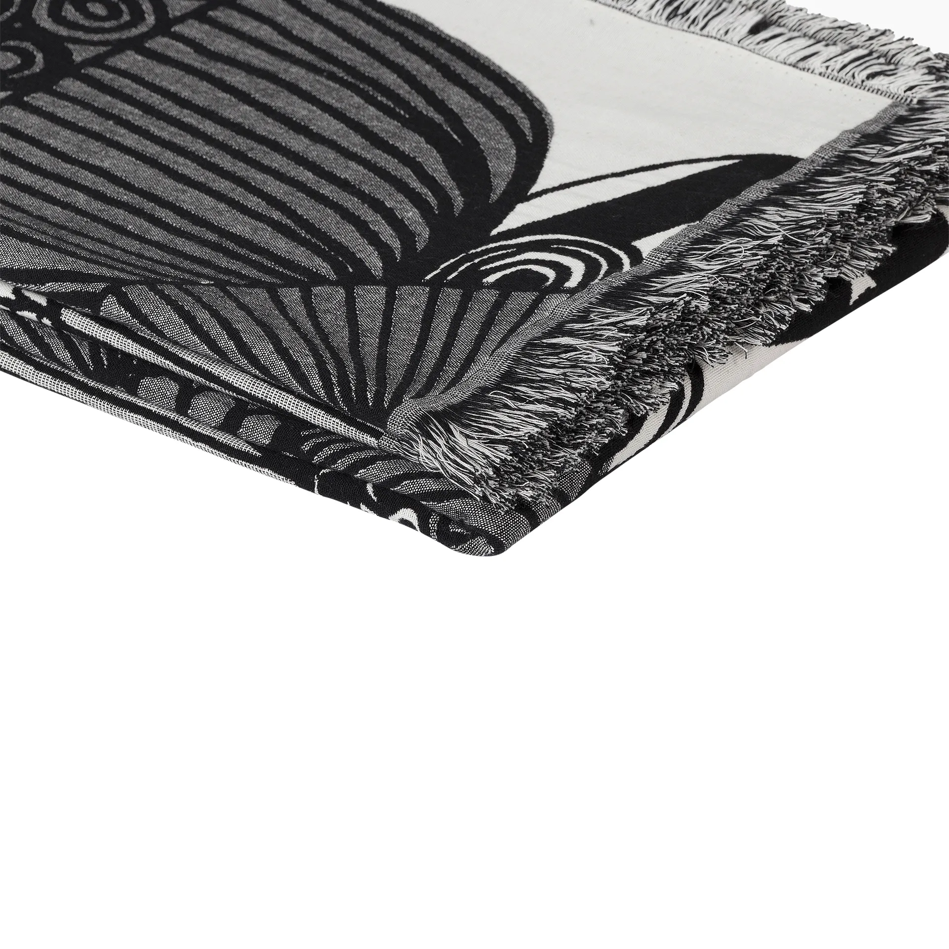 Siirtolapuutarha Decke 130x180 cm, Off white-schwarz Marimekko