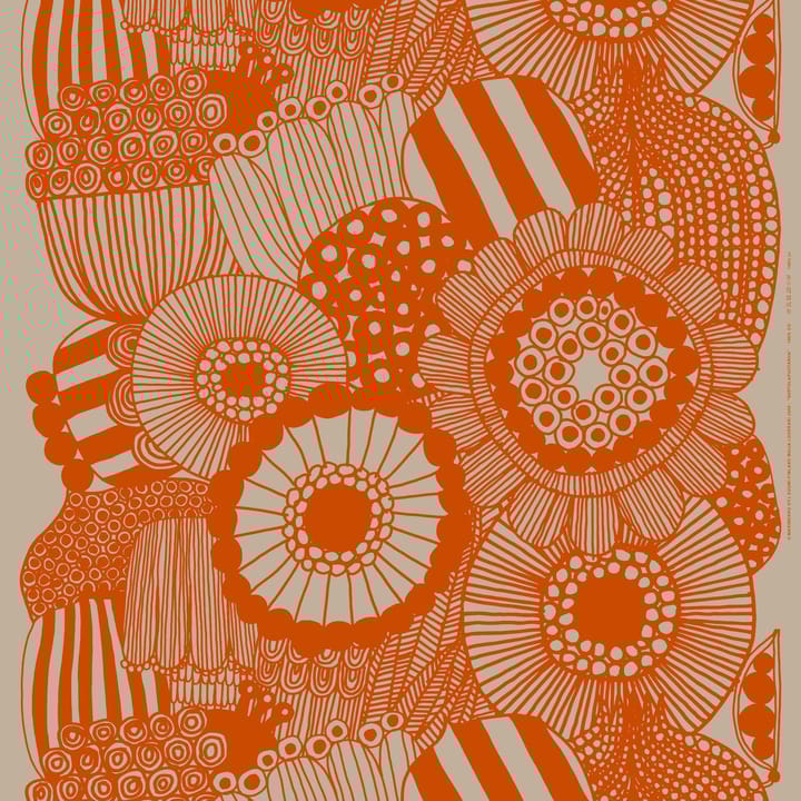 Siirtolapuutarha Leinen-Stoff - Beige-orange - Marimekko