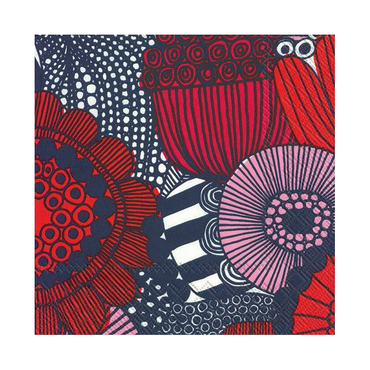 Siirtolapuutarha Serviette 33 x 33cm 20er Pack, Rosa Marimekko