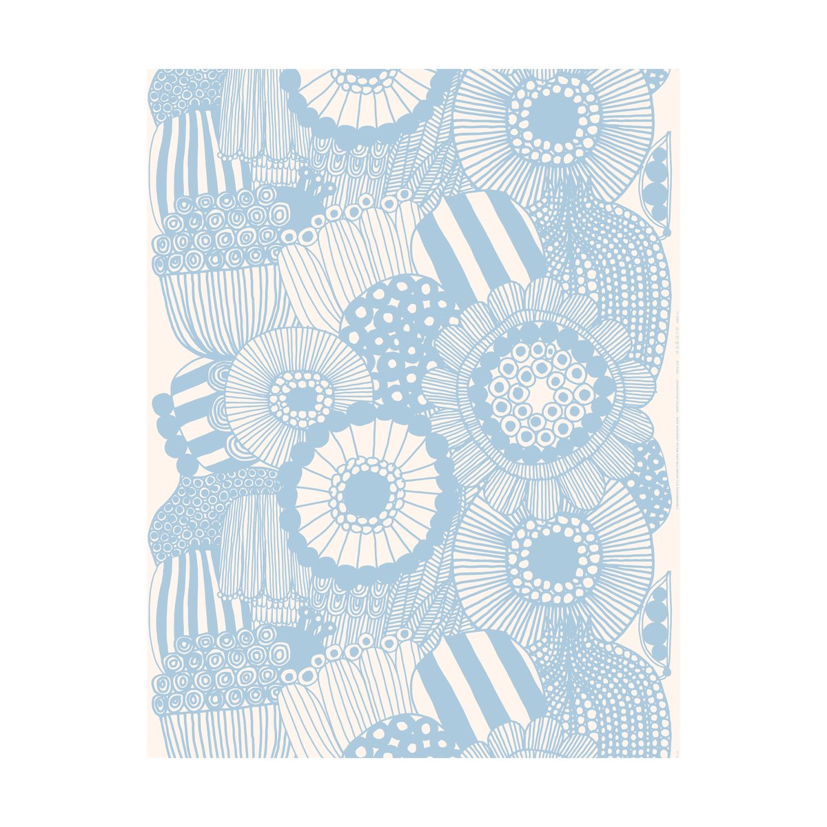 Marimekko Siirtolapuutarha Stoff Beige-blau