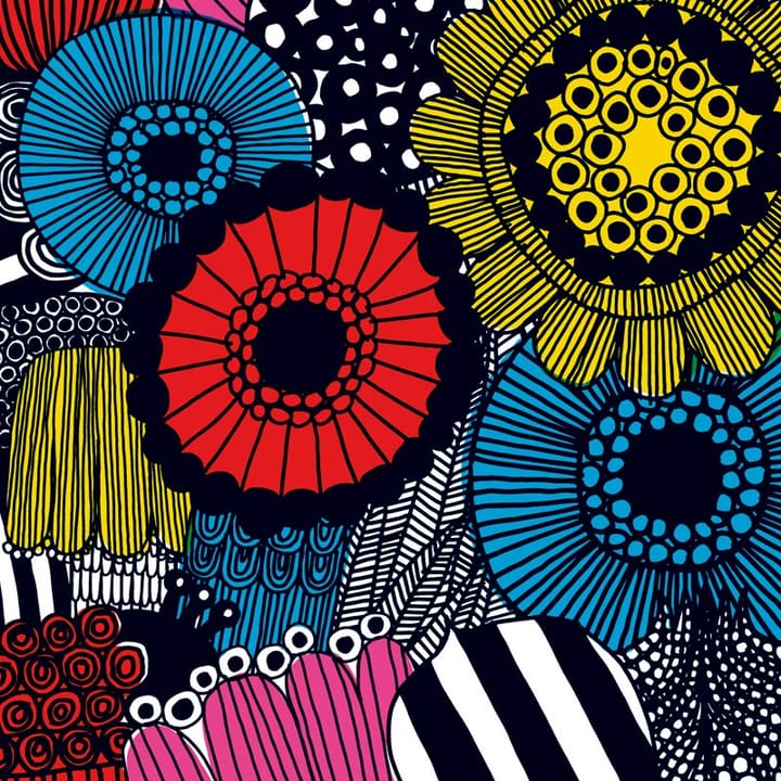 Siirtolapuutarha Stoff, Gelb-rosa-blau Marimekko