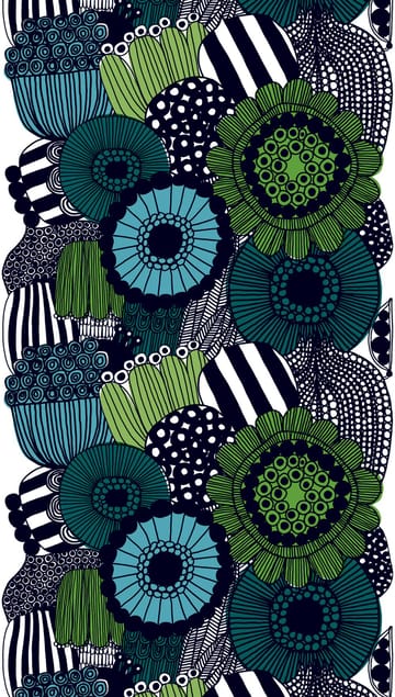 Siirtolapuutarha Stoff - Grün-blau - Marimekko