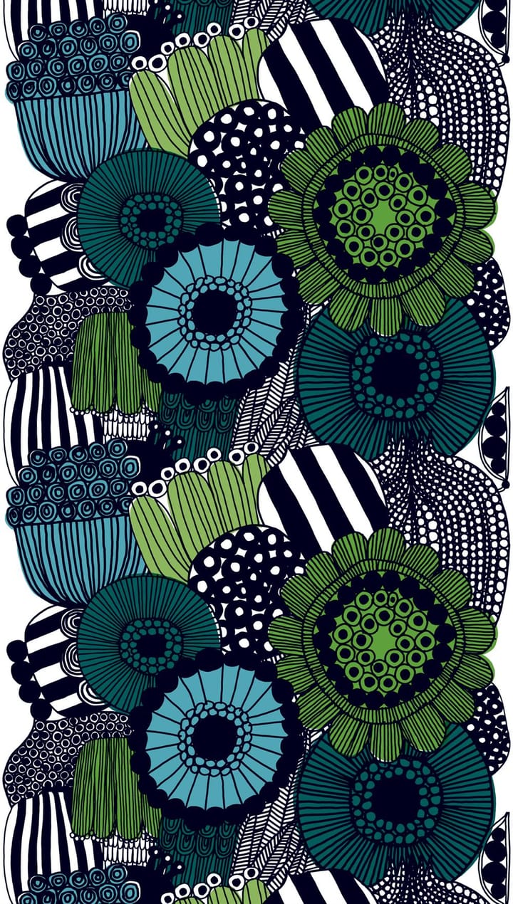 Siirtolapuutarha Stoff - Grün-blau - Marimekko