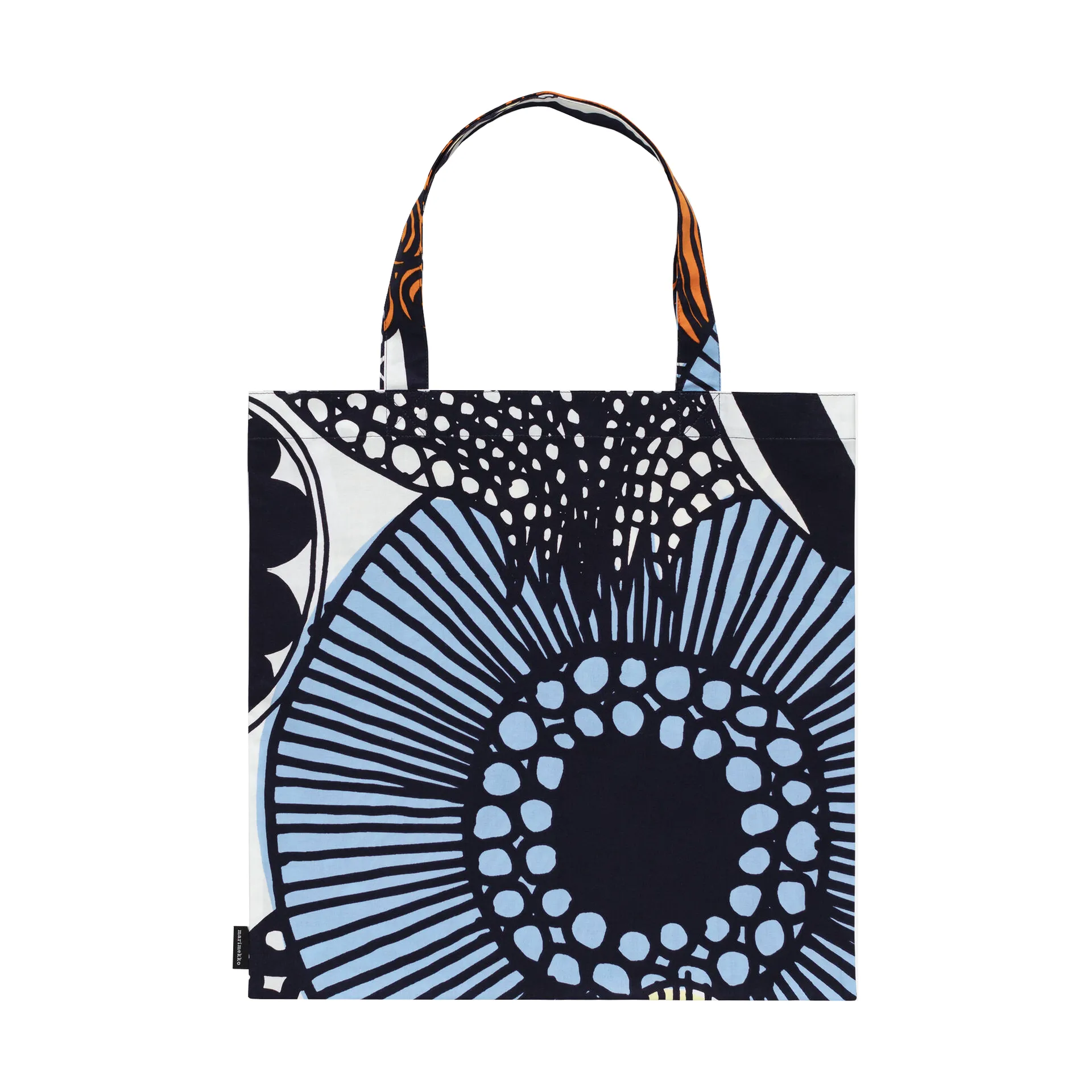 Siirtolapuutarha Tasche 43x44 cm, White-yellow-orange-light blue Marimekko