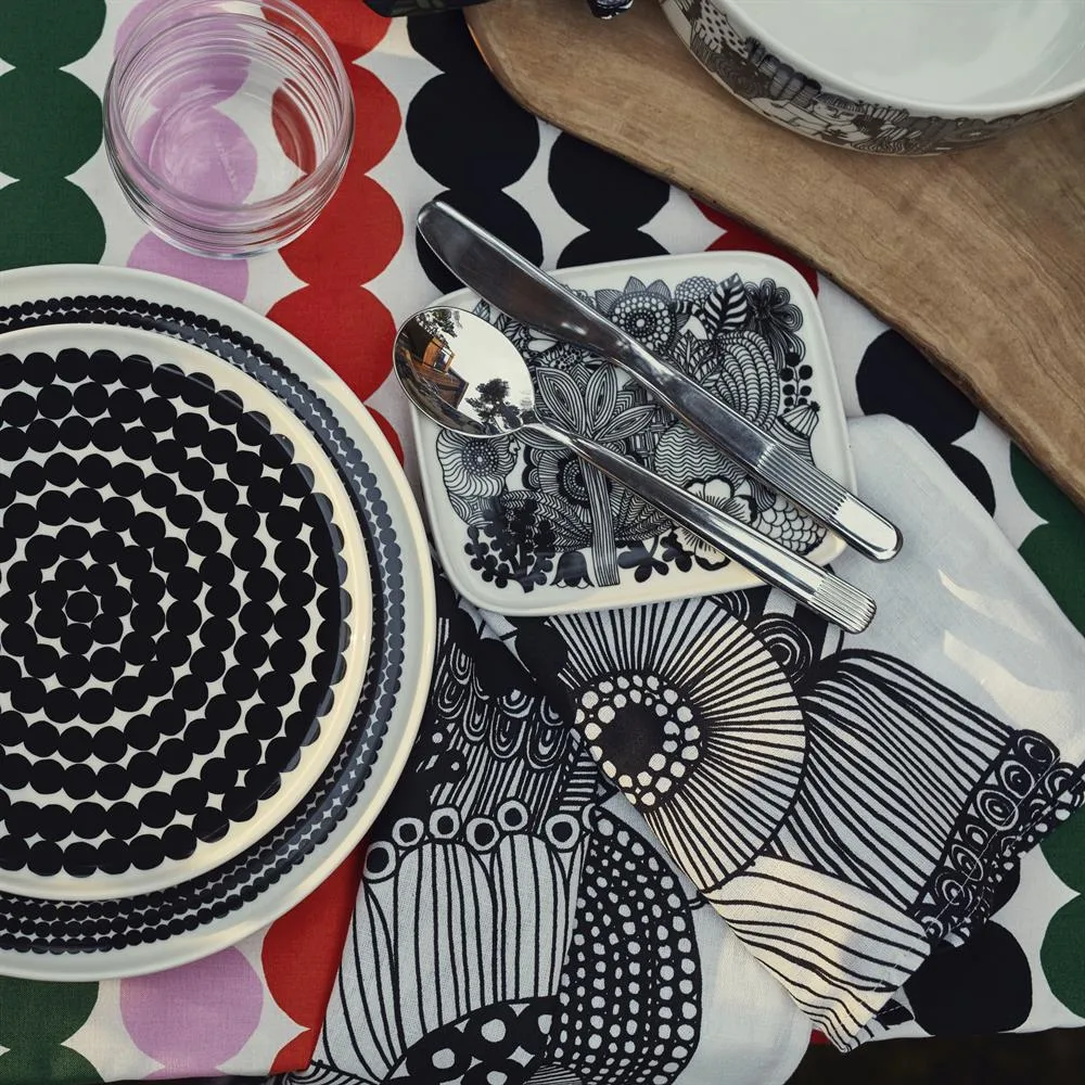 Siirtolapuutarha Teller 15 x 12cm, Schwarz-weiß Marimekko