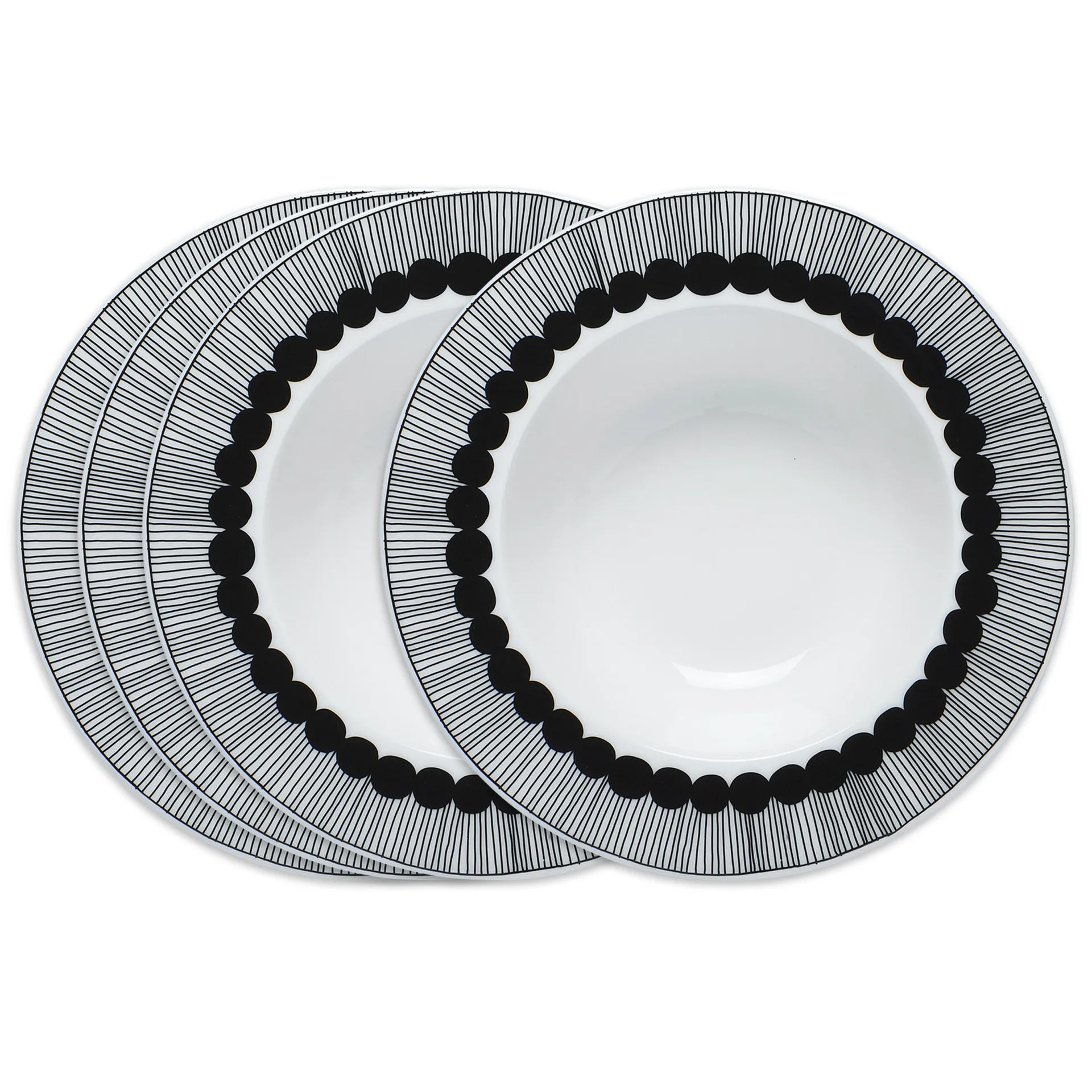 Siirtolapuutarha tiefer Teller 4er Pack Ø 20cm,  Marimekko