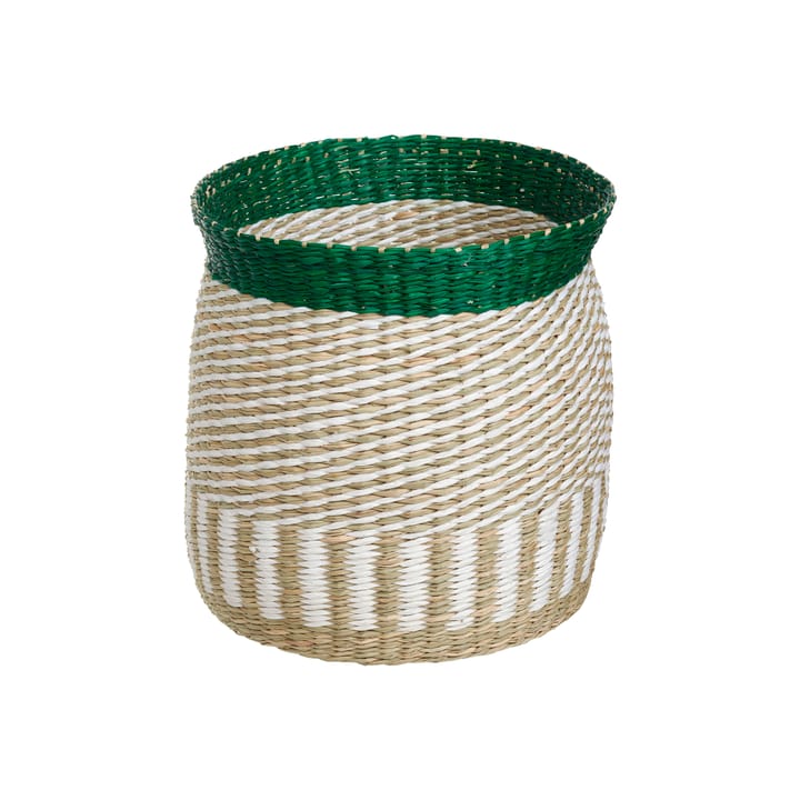 Silkkikuikka Verwahrungskorb 27cm, Weiß-beige-grün Marimekko
