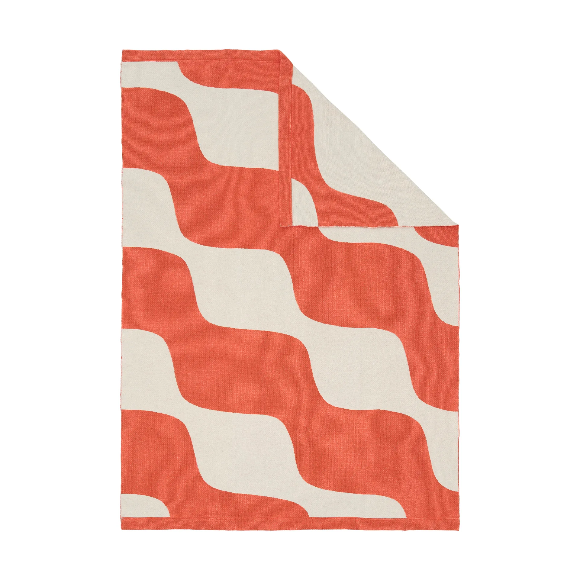 Taifuuni Decke, Off white-orange red, 140x180 cm Marimekko