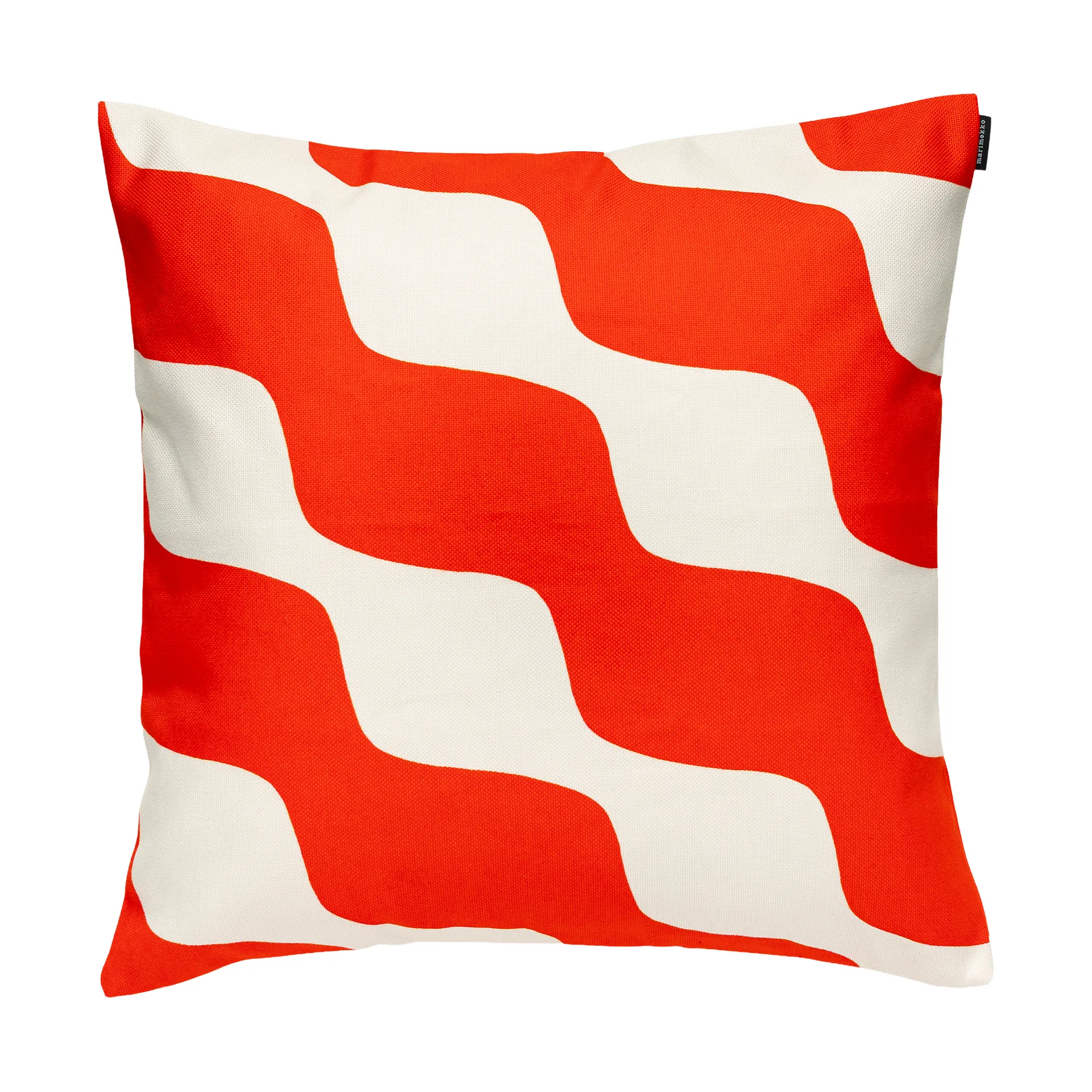 Taifuuni Kissenbezug, Natural white, orange red, 50x50 cm Marimekko