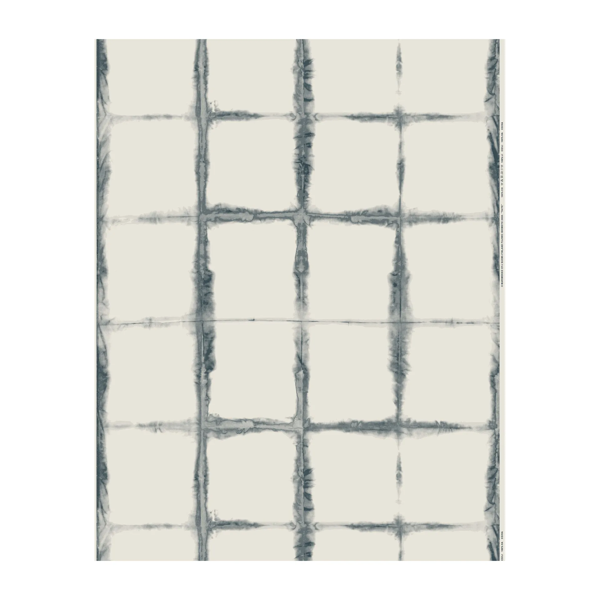 Taite Stoff Baumwolle-Hanf, White-dark blue Marimekko