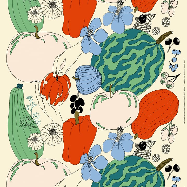 Tarhuri Stoff Baumwolle-Leinen - Multi - Marimekko
