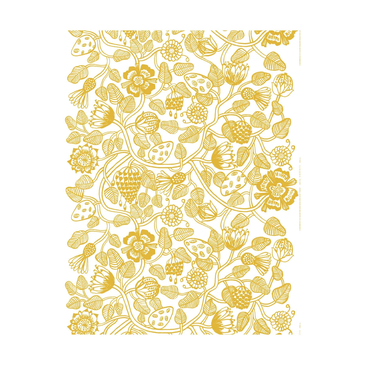 Marimekko Tiara Stoff White-gold