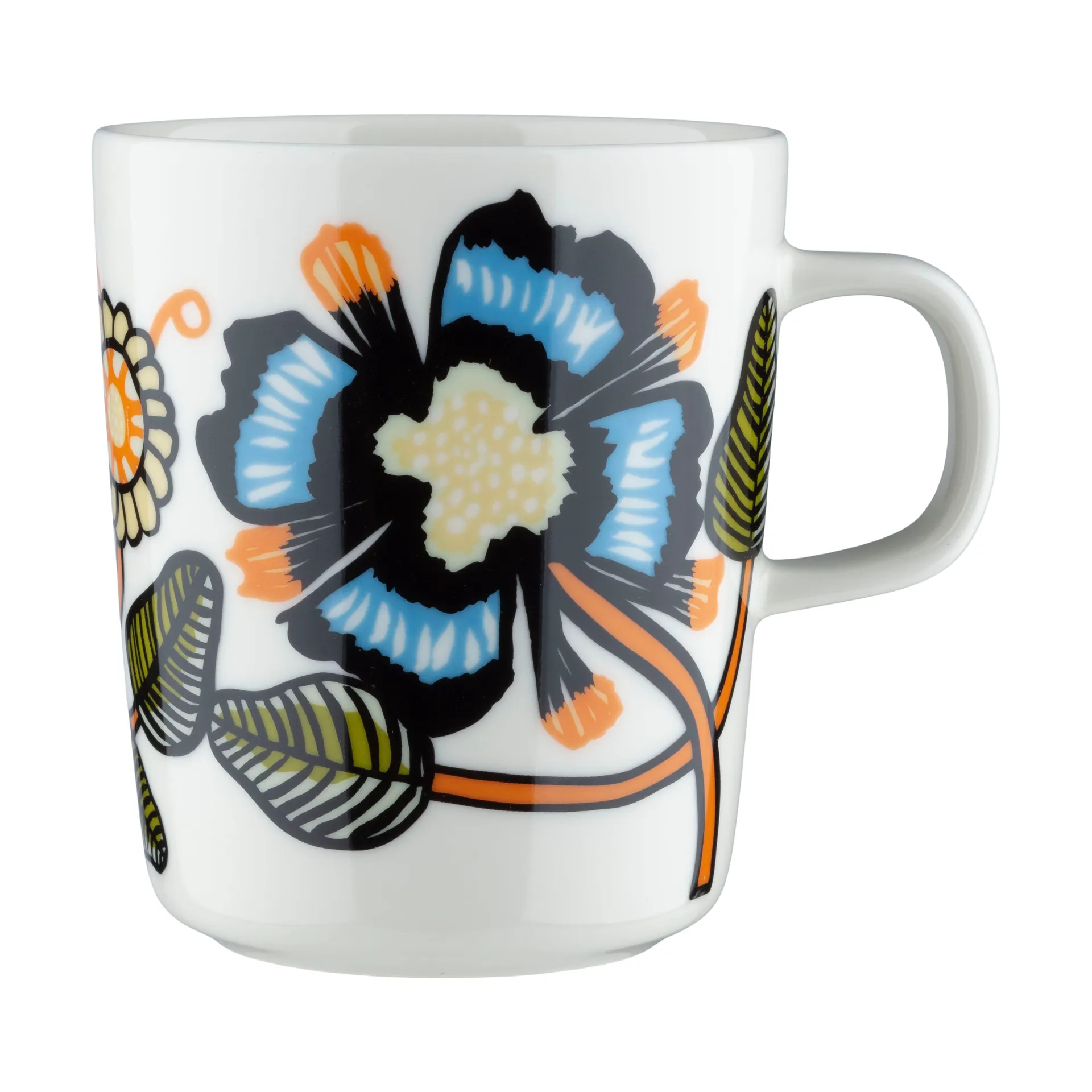 Tiara Tasse 2,5dl, White-warm orange-green Marimekko