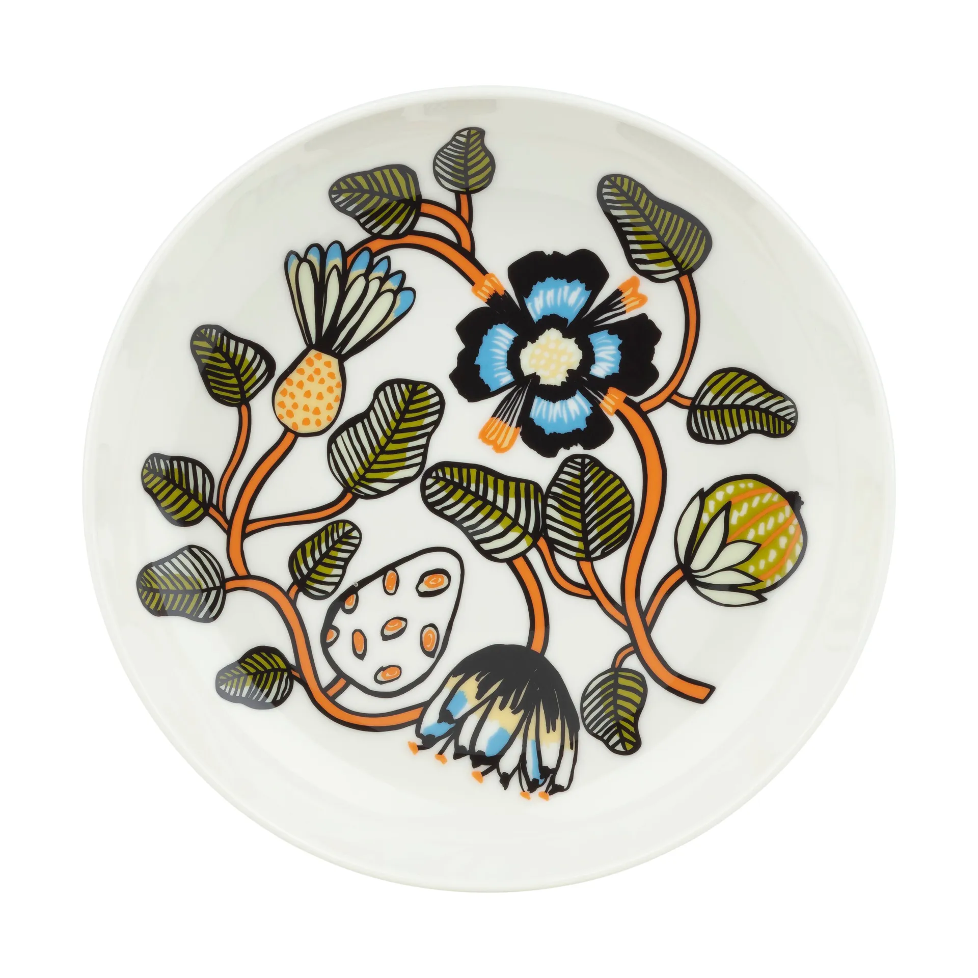 Tiara tiefer Teller Ø20,5 cm, White-warm orange-green Marimekko